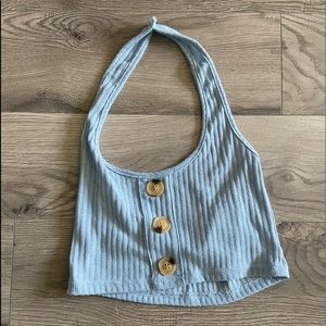TEEN GIRL S HALTER CROP TOP